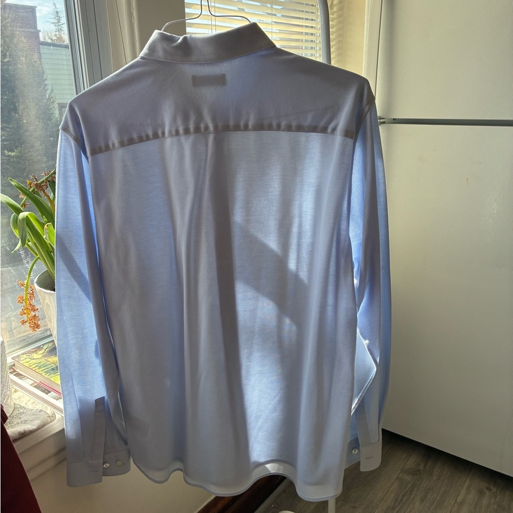 Theory Light Blue Knit Shirt